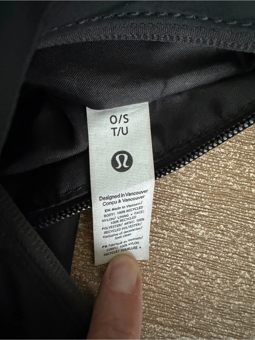 Lululemon City Essentials Shoulder Bag Black/Silver Crescent Shape Purse
